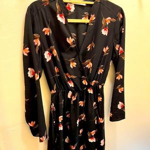 Nordstrom All in Favor Womens Dress. Black with pink florals. Size small